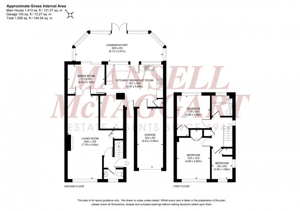 Floorplan for Marlborough Drive, Burgess Hill, RH15