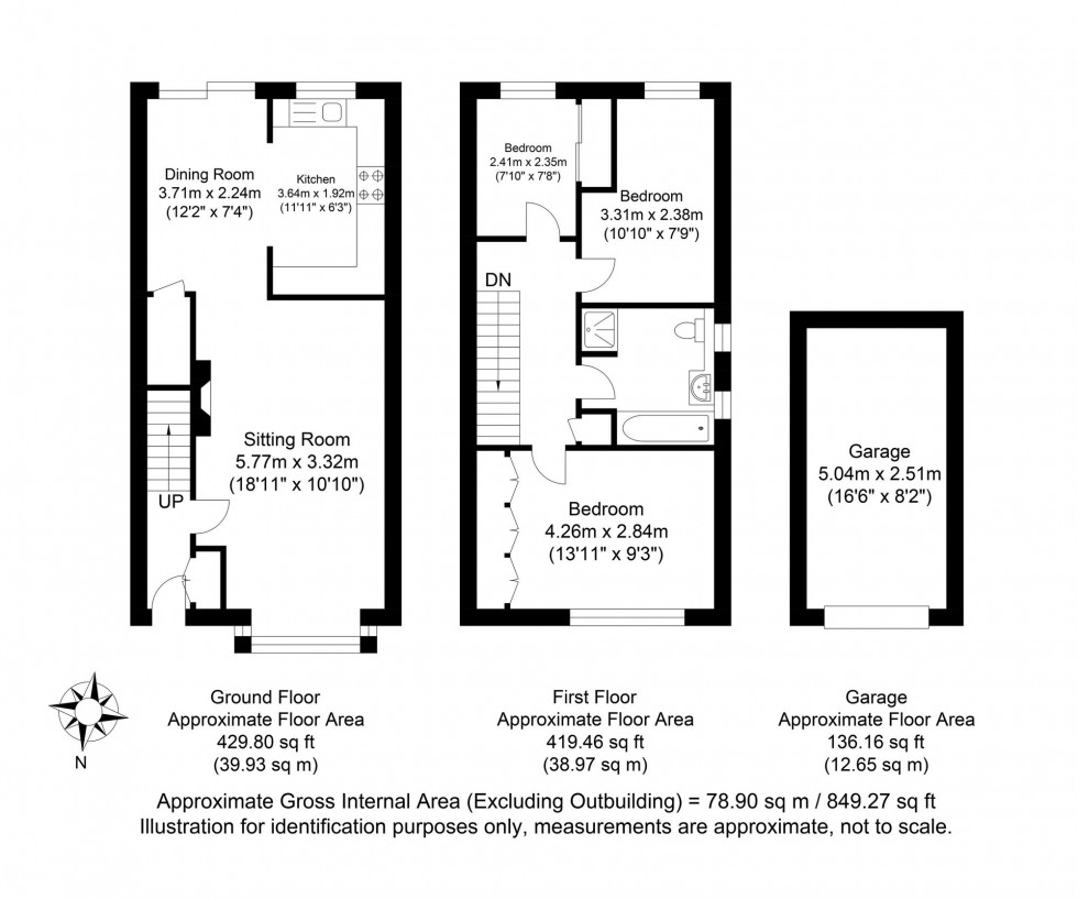 Floorplan for Dunvan Close, Lewes, BN7