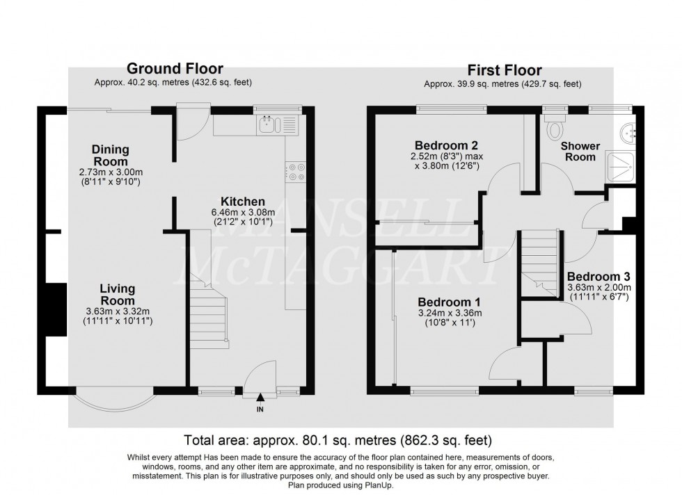 Floorplan for Ross Close, Crawley, RH10