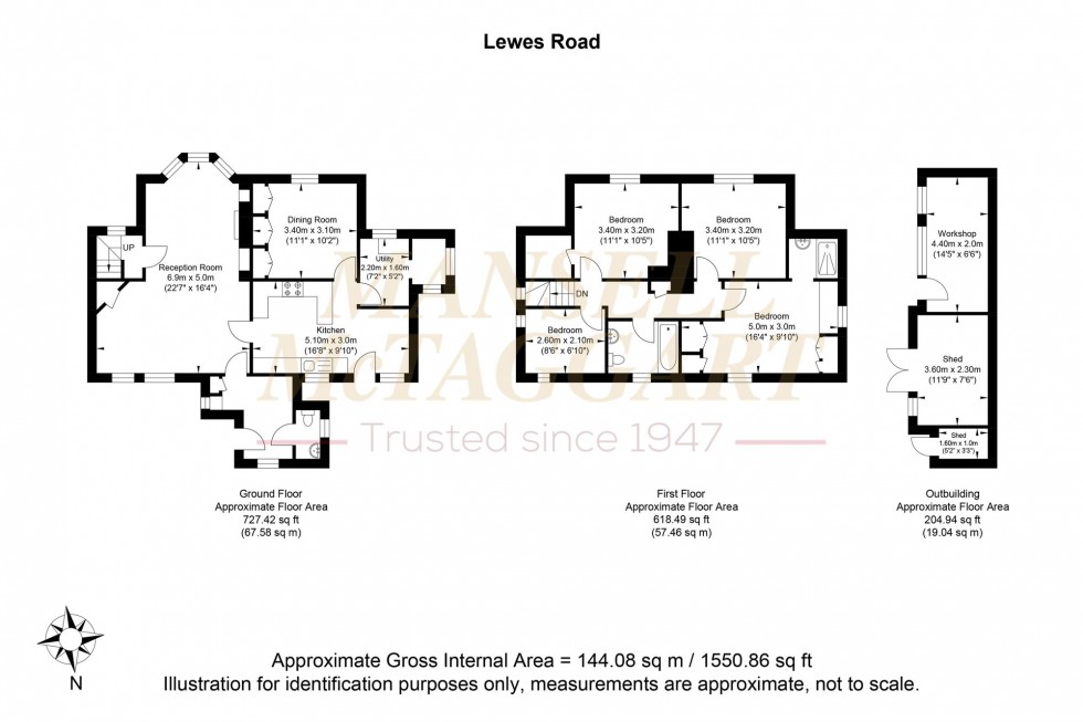 Floorplan for Isfield, Uckfield, TN22