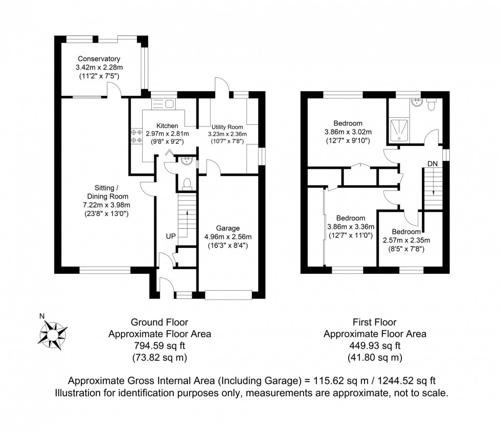 Floorplan for Hayes Close, Ringmer, BN8