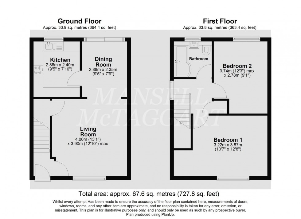 Floorplan for Fowler Close, Maidenbower, RH10