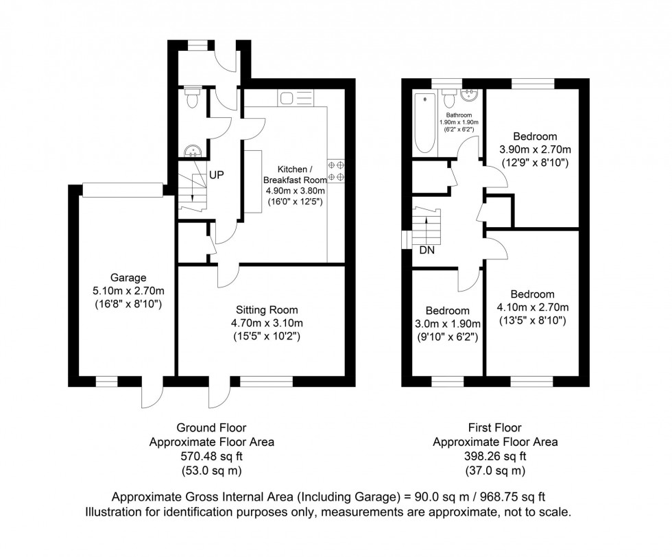 Floorplan for Eridge Drive, Crowborough, TN6