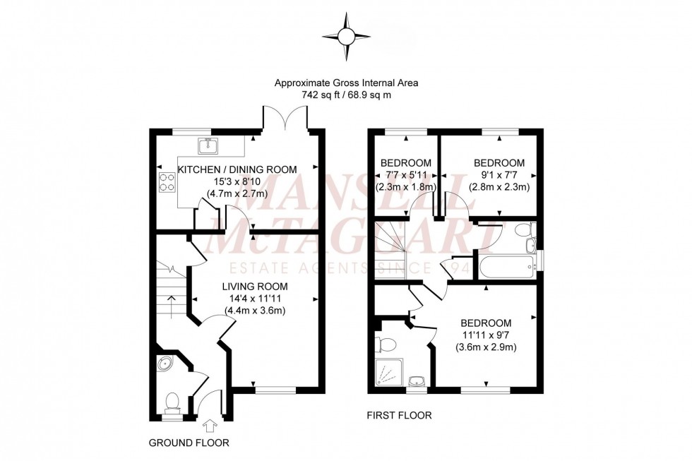 Floorplan for Atlas Crescent, Burgess Hill, RH15