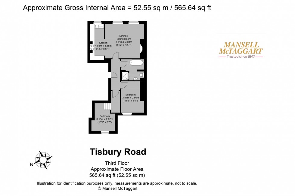 Floorplan for Tisbury Road, Hove, BN3