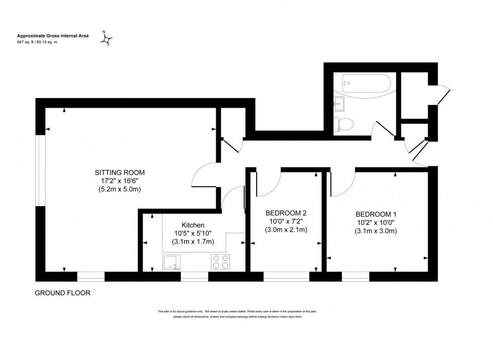 Floorplan for Troon Court, Iona Way, RH16
