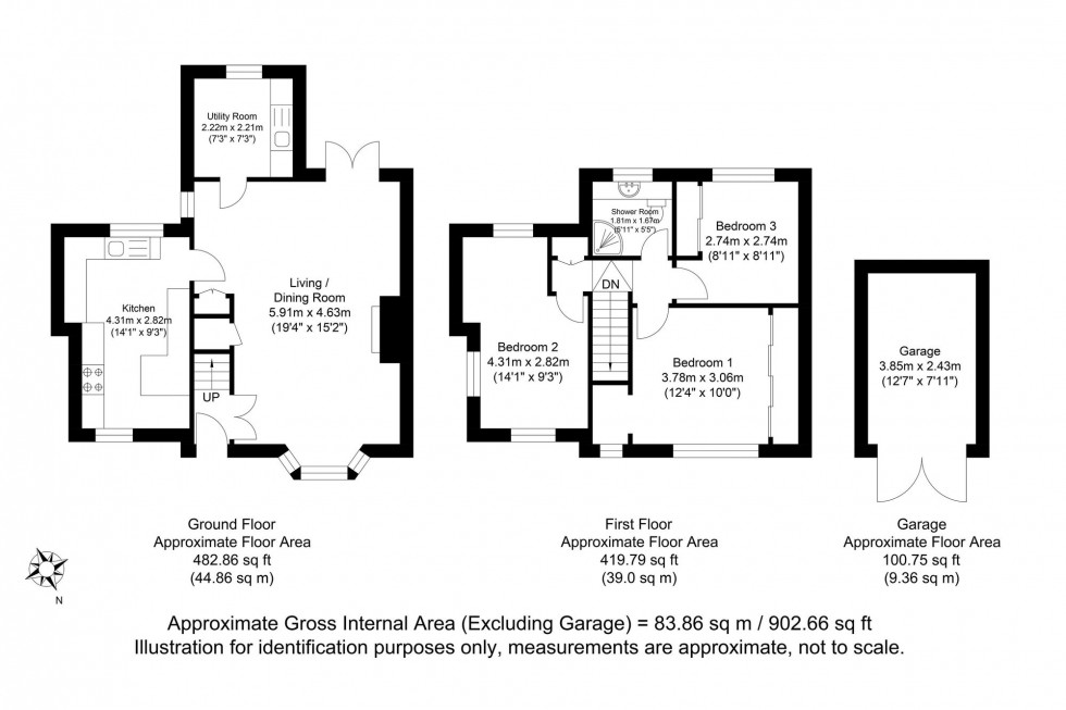 Floorplan for Winterbourne Close, Lewes, BN7