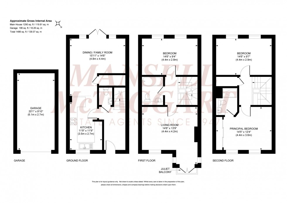 Floorplan for Curf Way, Burgess Hill, RH15