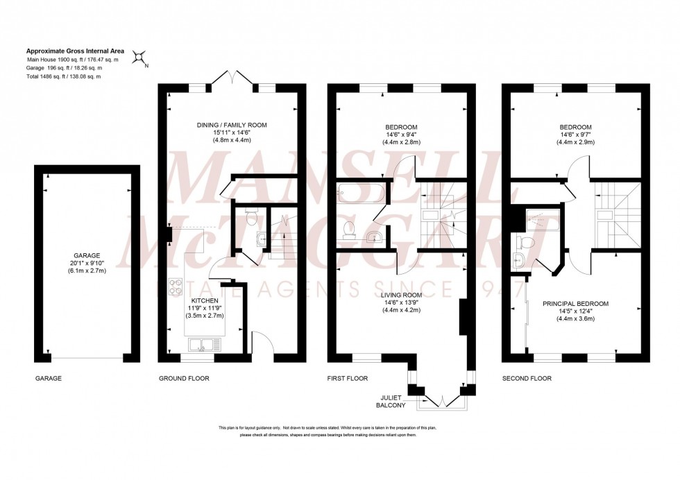 Floorplan for Curf Way, Burgess Hill, RH15