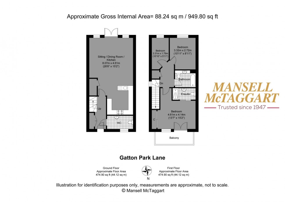 Floorplan for Gatton Park Lane, Brighton, BN1