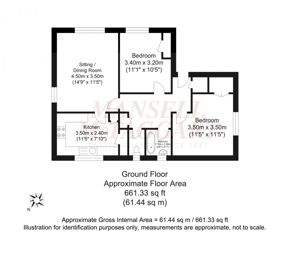 Floorplan for Heath Close, Broadbridge Heath, RH12