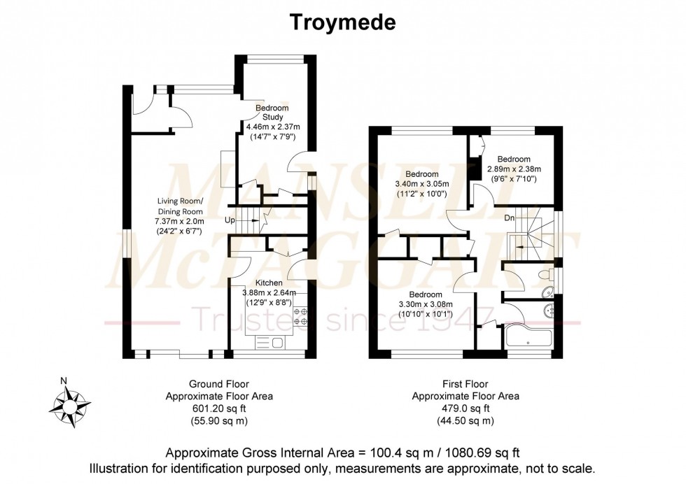 Floorplan for Troymede, Balcombe, RH17