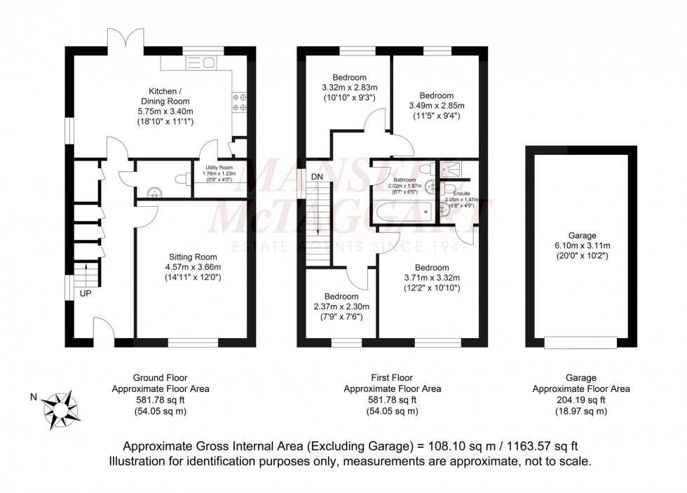 Floorplan for Arun Valley Way, Faygate, RH12