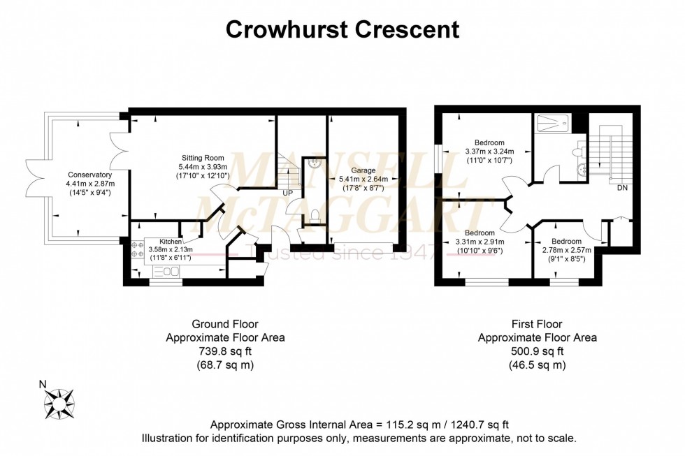 Floorplan for Crowhurst Crescent, Storrington, RH20