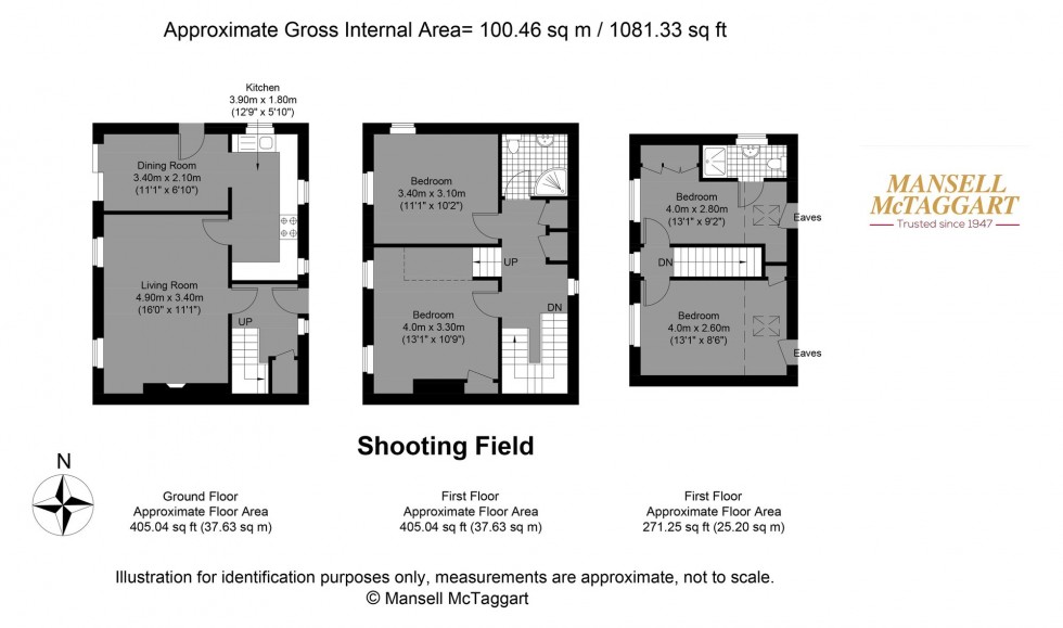 Floorplan for Shooting Field, Steyning, BN44