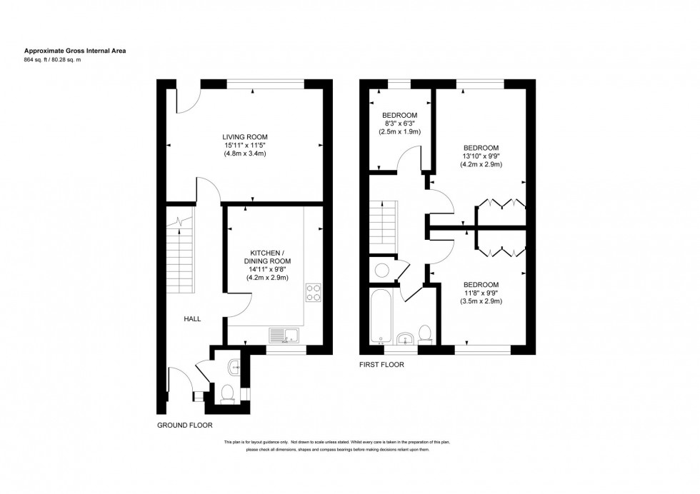 Floorplan for Rowan Close, Haywards Heath, RH16