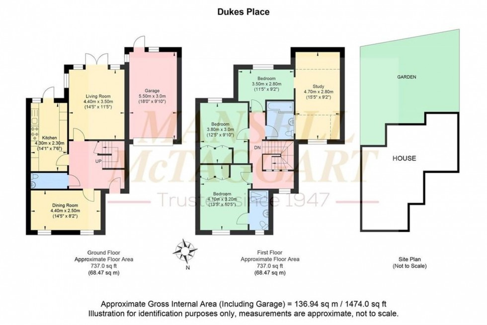 Floorplan for Dukes Place, Sayers Common, BN6