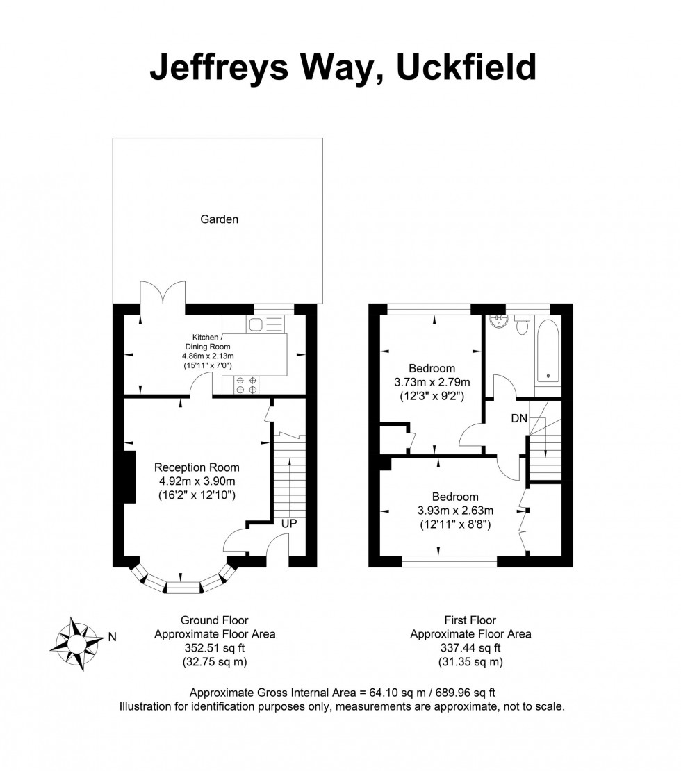 Floorplan for Jeffreys Way, Uckfield, TN22