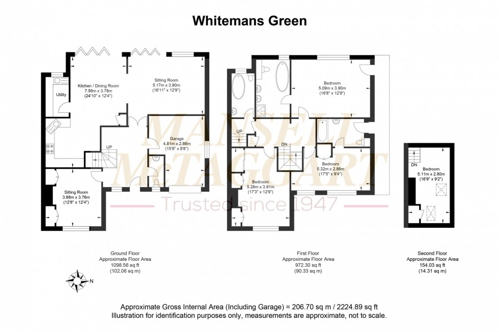 Floorplan for Whitemans Green, Cuckfield, RH17