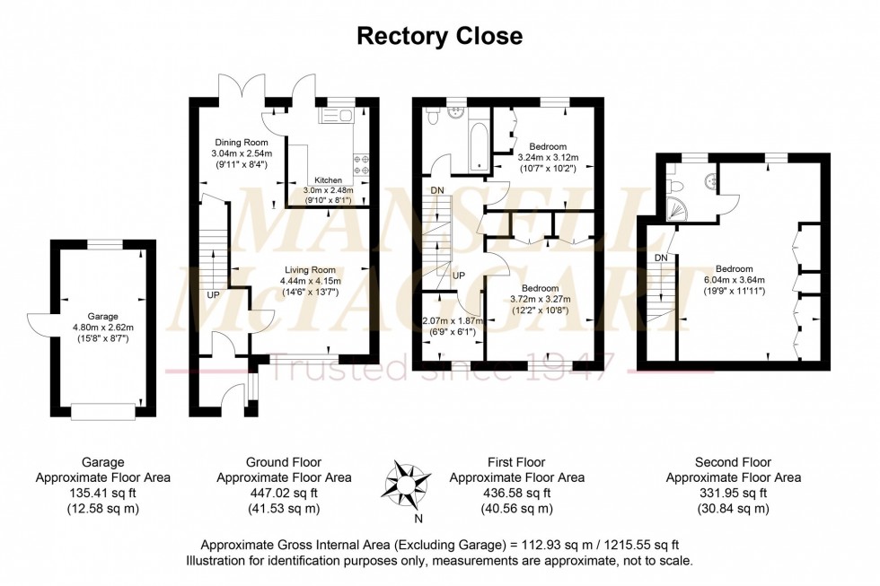 Floorplan for Rectory Close, East Hoathly, BN8