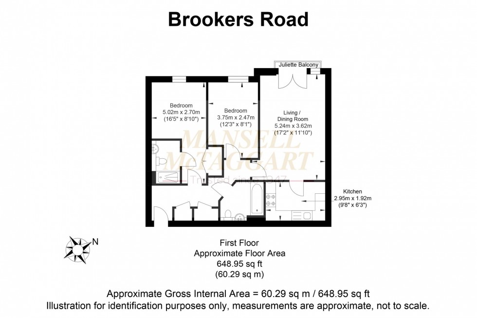 Floorplan for Brookers Road, Amberley Court Brookers Road, RH14