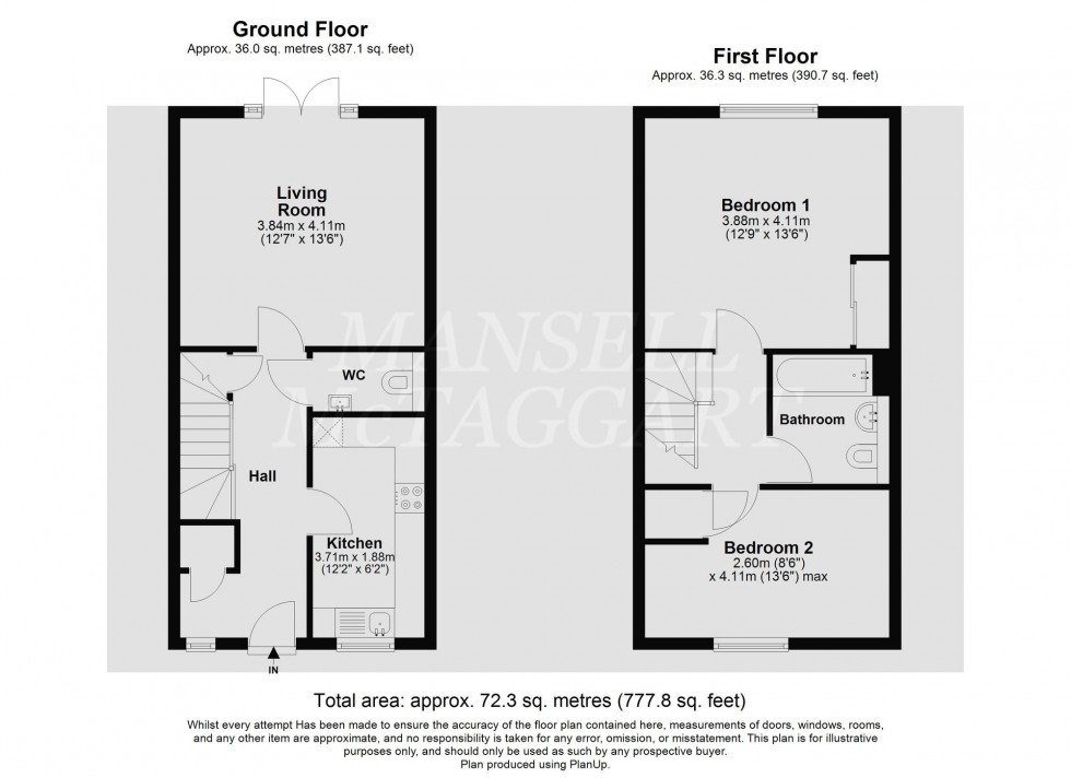 Floorplan for Valley Drive, Tinsley Green, RH10