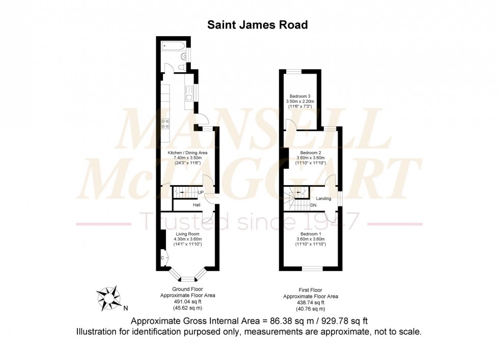 Floorplan for St. James Road, Tunbridge Wells, TN1