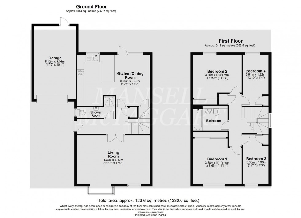 Floorplan for Beckett Way, East Grinstead, RH19