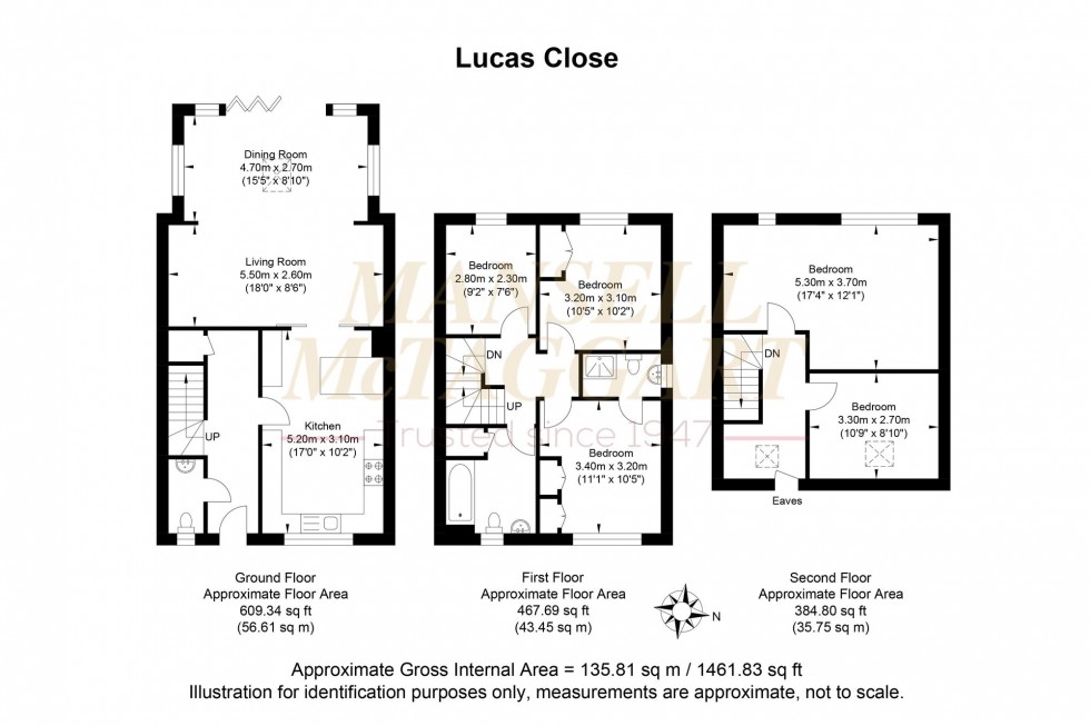 Floorplan for Lucas Close, Maidenbower, RH10