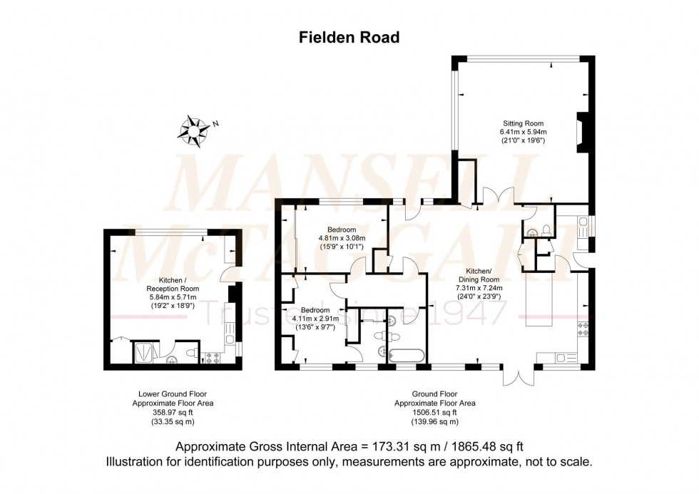 Floorplan for Fielden Road, Crowborough, TN6