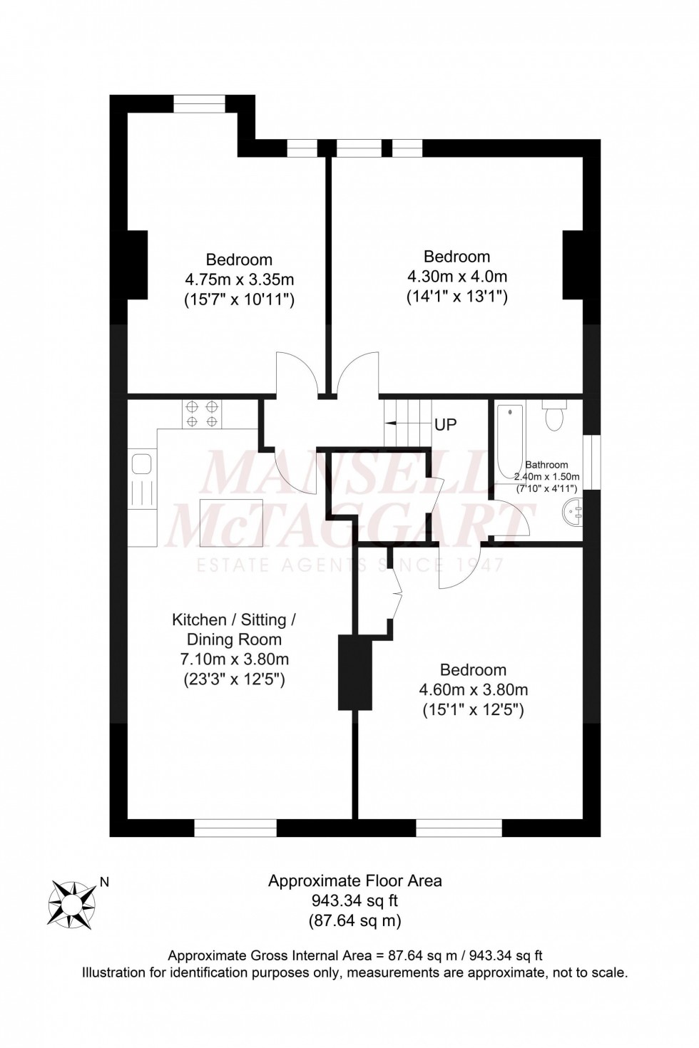 Floorplan for Wilbury Gardens, Hove, BN3