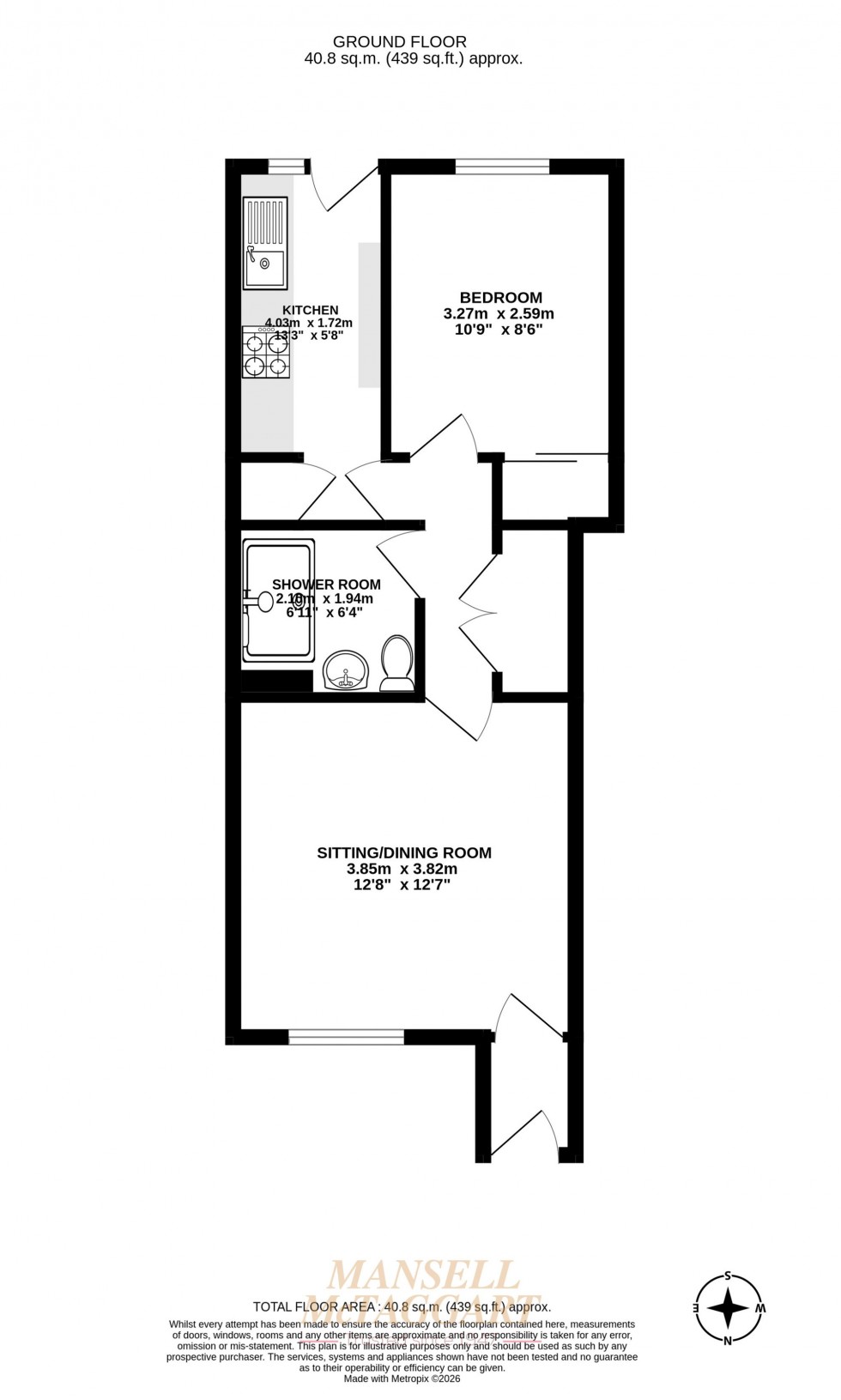 Floorplan for Craven Road, Maidenbower, RH10