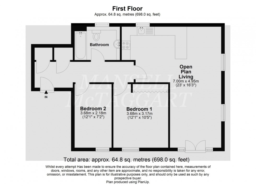Floorplan for Gellar Court, Station Approach, RH6