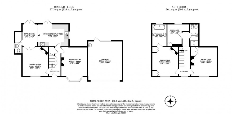 Floorplan for Lingfield Common Road, Lingfield, RH7