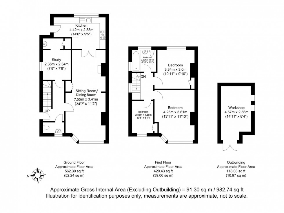 Floorplan for Caburn Crescent, Lewes, BN7