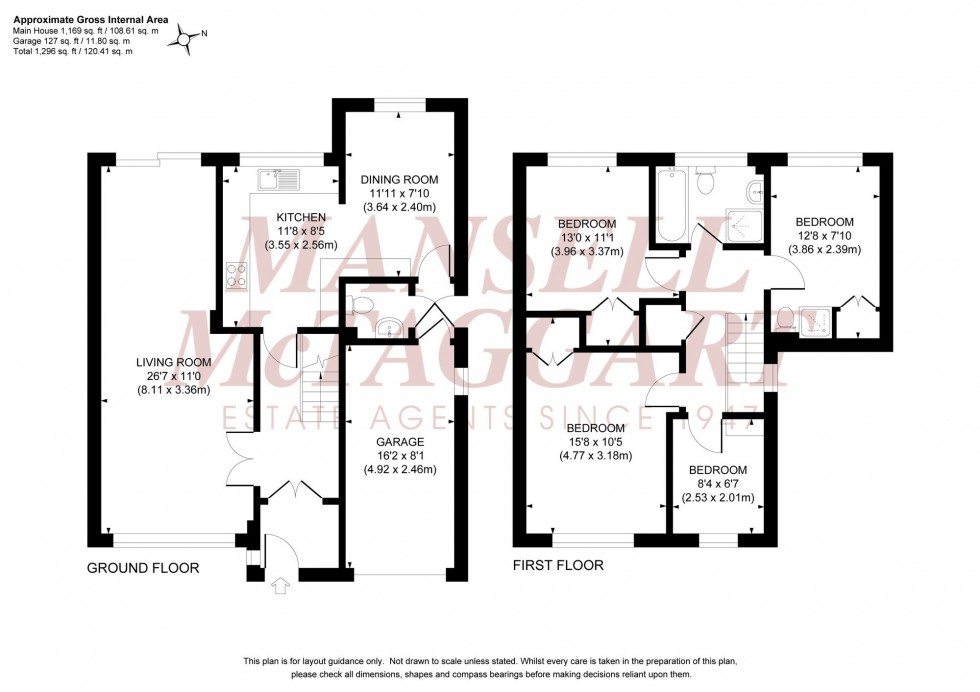 Floorplan for Marle Avenue, Burgess Hill, RH15