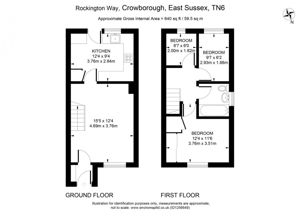 Floorplan for Rockington Way, Crowborough, TN6