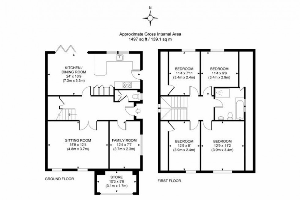 Floorplan for Ashdown Close, Haywards Heath, RH16