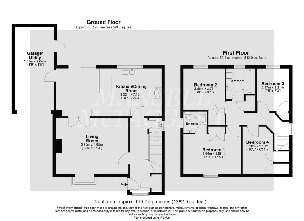 Floorplan for Bluebell Close, East Grinstead, RH19