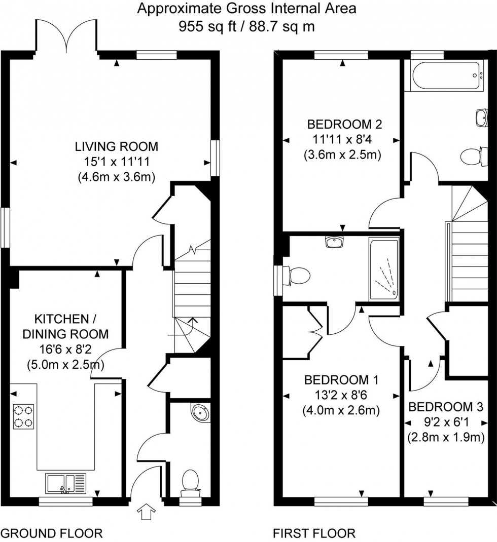 Floorplan for Gordon Road, Haywards Heath, RH16