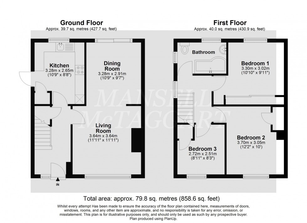 Floorplan for Hackenden Close, East Grinstead, RH19