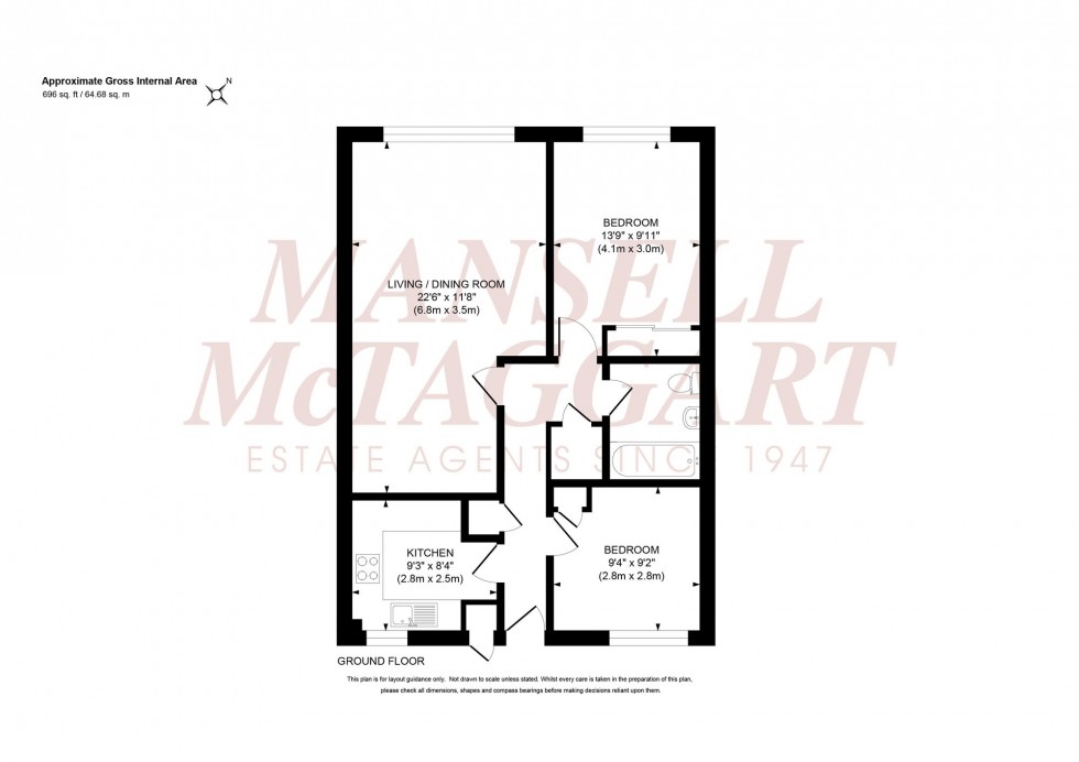 Floorplan for Grove Road, Knyveton Court Grove Road, RH15