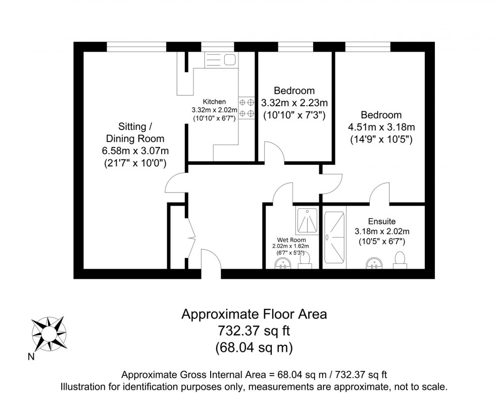 Floorplan for Court Road, Greyfriars Court Court Road, BN7