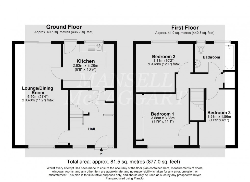 Floorplan for Rother Crescent, Crawley, RH11