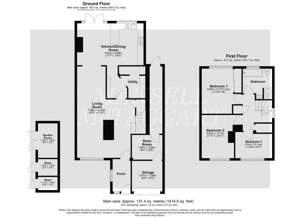 Floorplan for Chaucer Avenue, East Grinstead, RH19