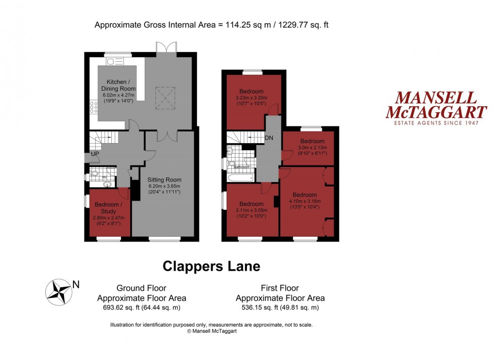 Floorplan for Clappers Lane, Fulking, BN5