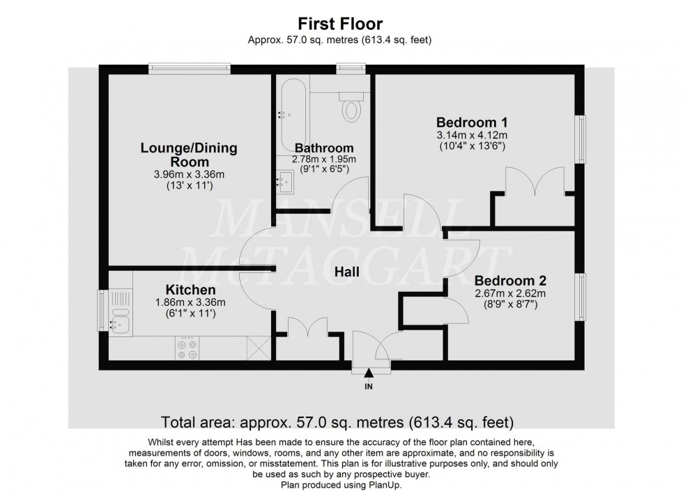 Floorplan for Tower Close, East Grinstead, RH19