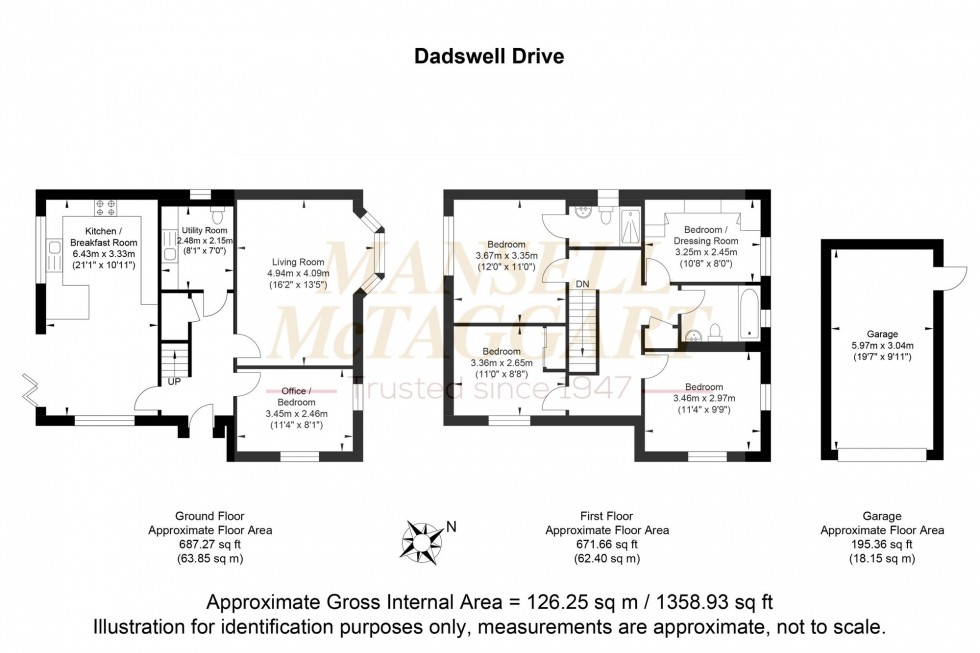 Floorplan for Dadswell Drive, Billingshurst, RH14