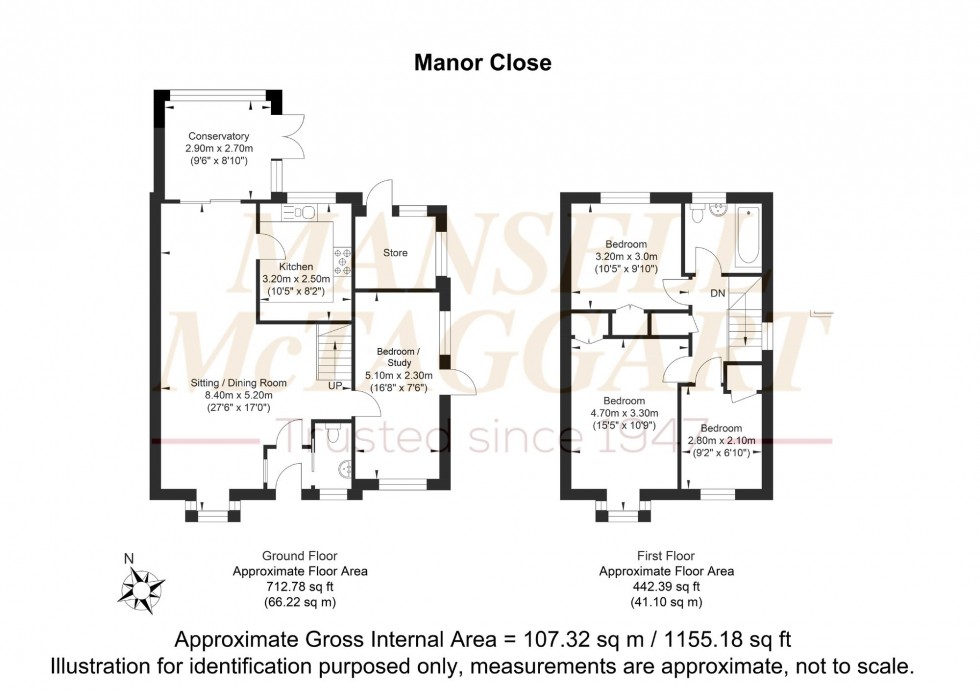 Floorplan for Manor Close, Storrington, RH20
