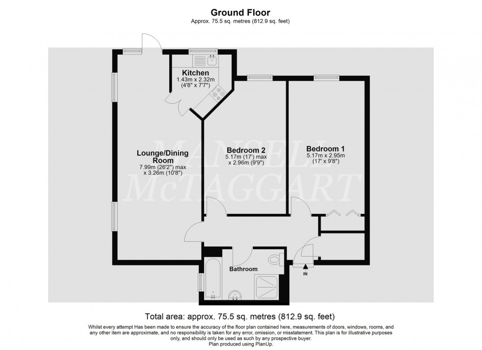 Floorplan for Millfield Court, Crawley, RH11